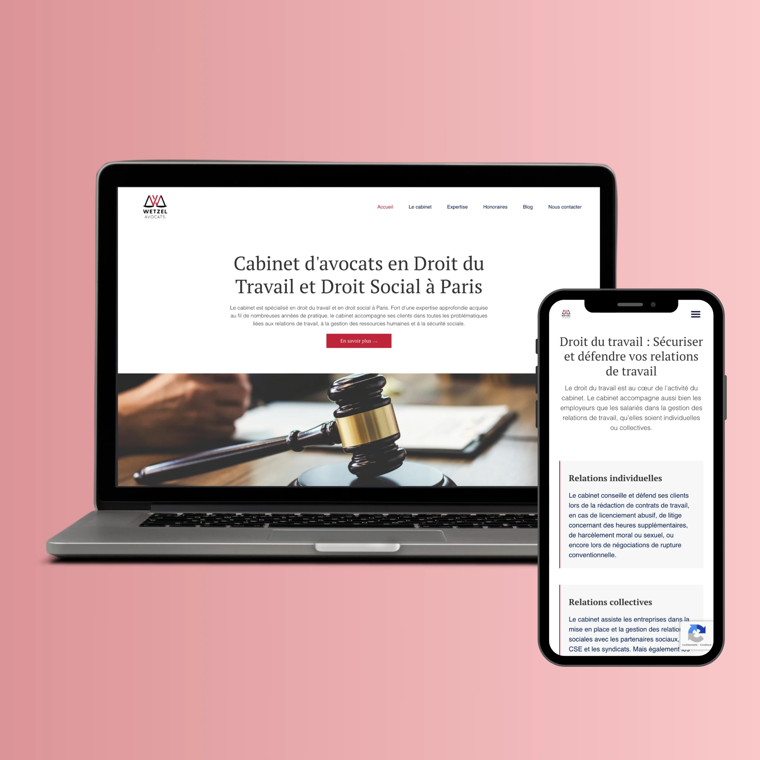 Création site web - Wetzel Avocat