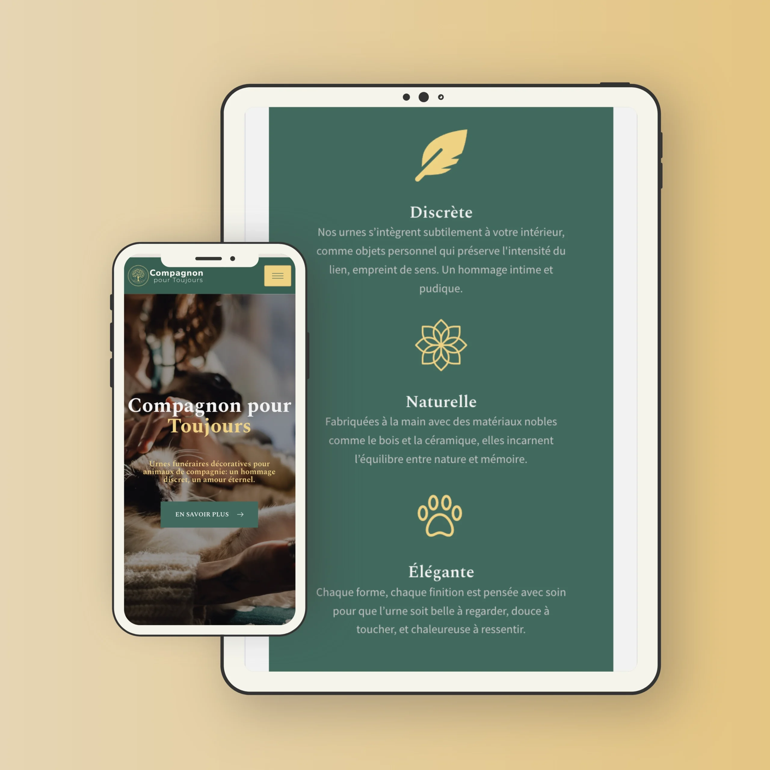 Création site web - compagnon pour toujours